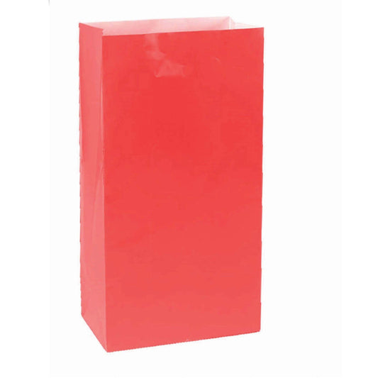 Large Paper Treat Bags Apple Red