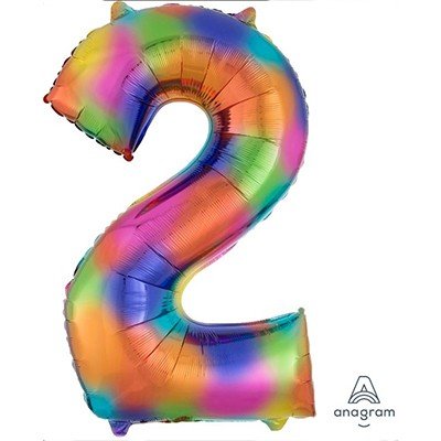 SuperShape Rainbow Splash Numeral 2.