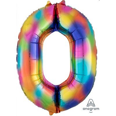 SuperShape Rainbow Splash Numeral 0.