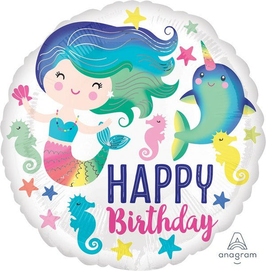 45cm Standard HX Colourful Ocean Fun Happy Birthday