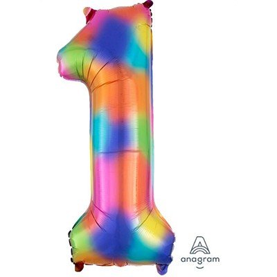 SuperShape Rainbow Splash Numeral 1.