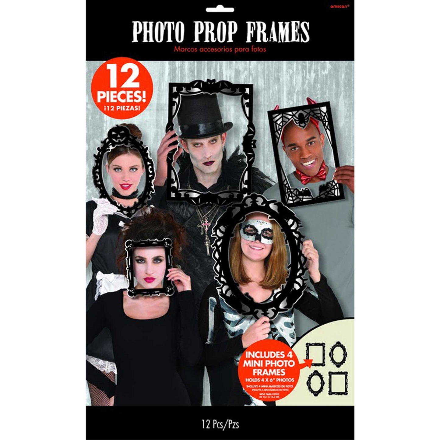 Photo Booth Gothic Assorted Designs & Sizes Frames Props