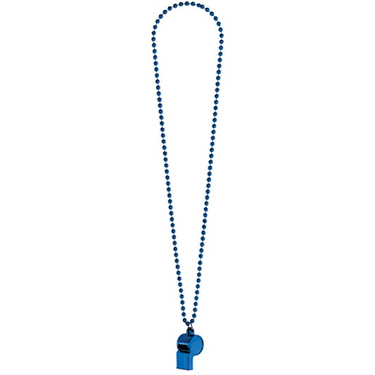 Whistle On Chain Necklace  - Blue