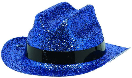 Mini Glitter Cowboy Hat - Blue