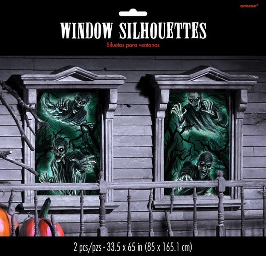 Cemetery Window Decoration Silhouettes Plastic