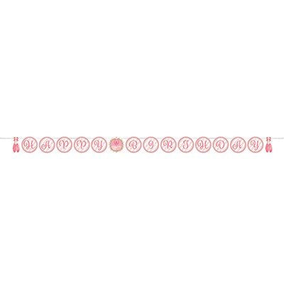 Twinkle Toes Happy Birthday Ribbon Banner 15cm x 2.6m