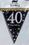 Sparkling Celebration 40 Prismatic Pennant Banner - Plastic