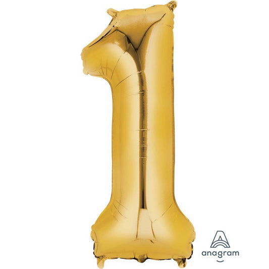 SuperShape Gold Numeral 1.  86cm
