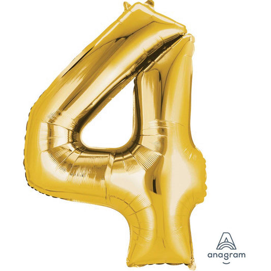 SuperShape Gold Numeral 4.  86cm