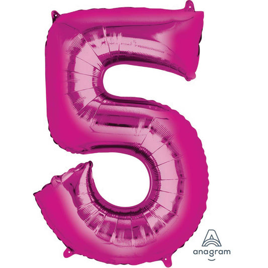 SuperShape Pink Numeral 5.
