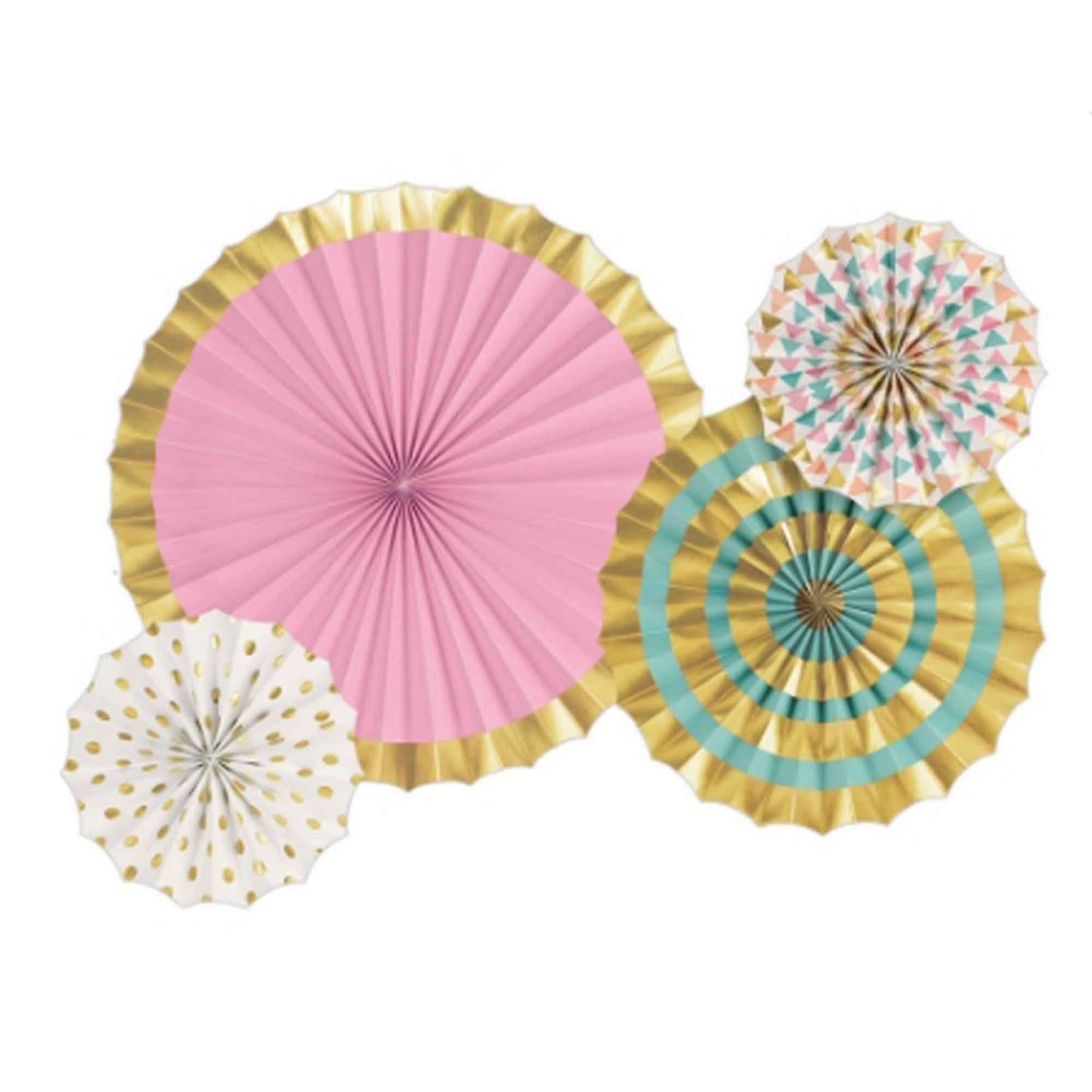Pastel Fan Hanging Decorations Foil Hot Stamped