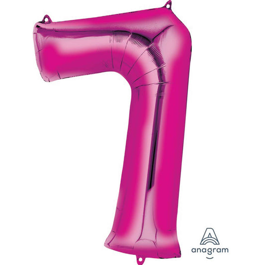 SuperShape Pink Numeral 7.