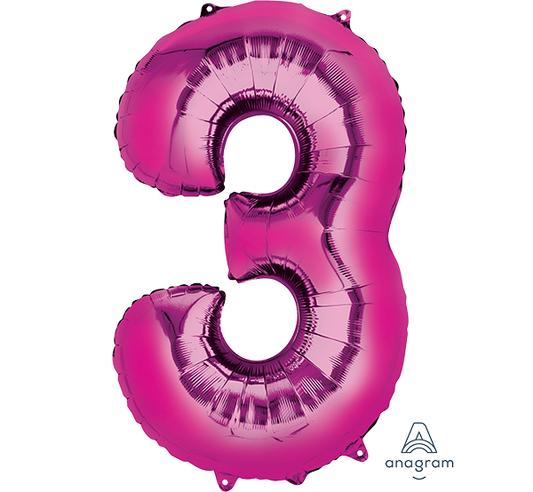 SuperShape Pink Numeral 3.