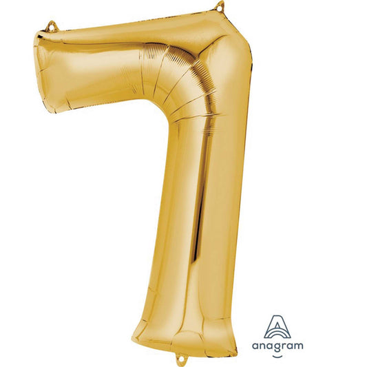 SuperShape Gold Numeral 7.  86cm