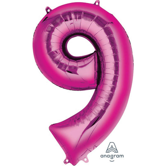 SuperShape Pink Numeral 9.