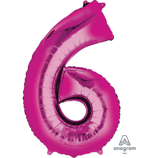 SuperShape Pink Numeral 6.