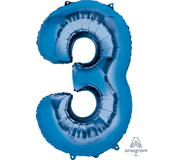 SuperShape Blue Numeral 3.