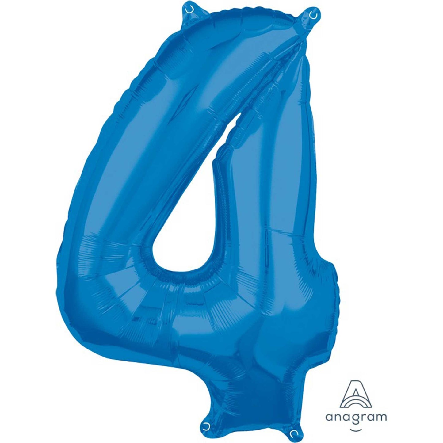 Mid-Size Shape Blue Numeral 4.