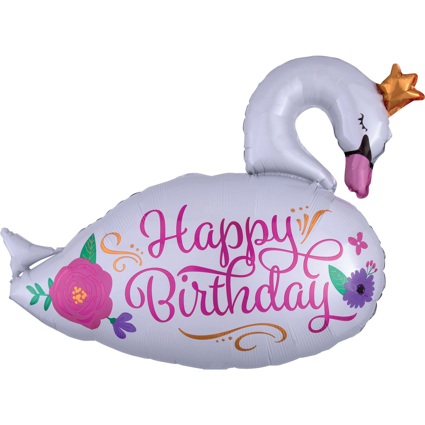 SuperShape XL Happy Birthday Beautiful Swan