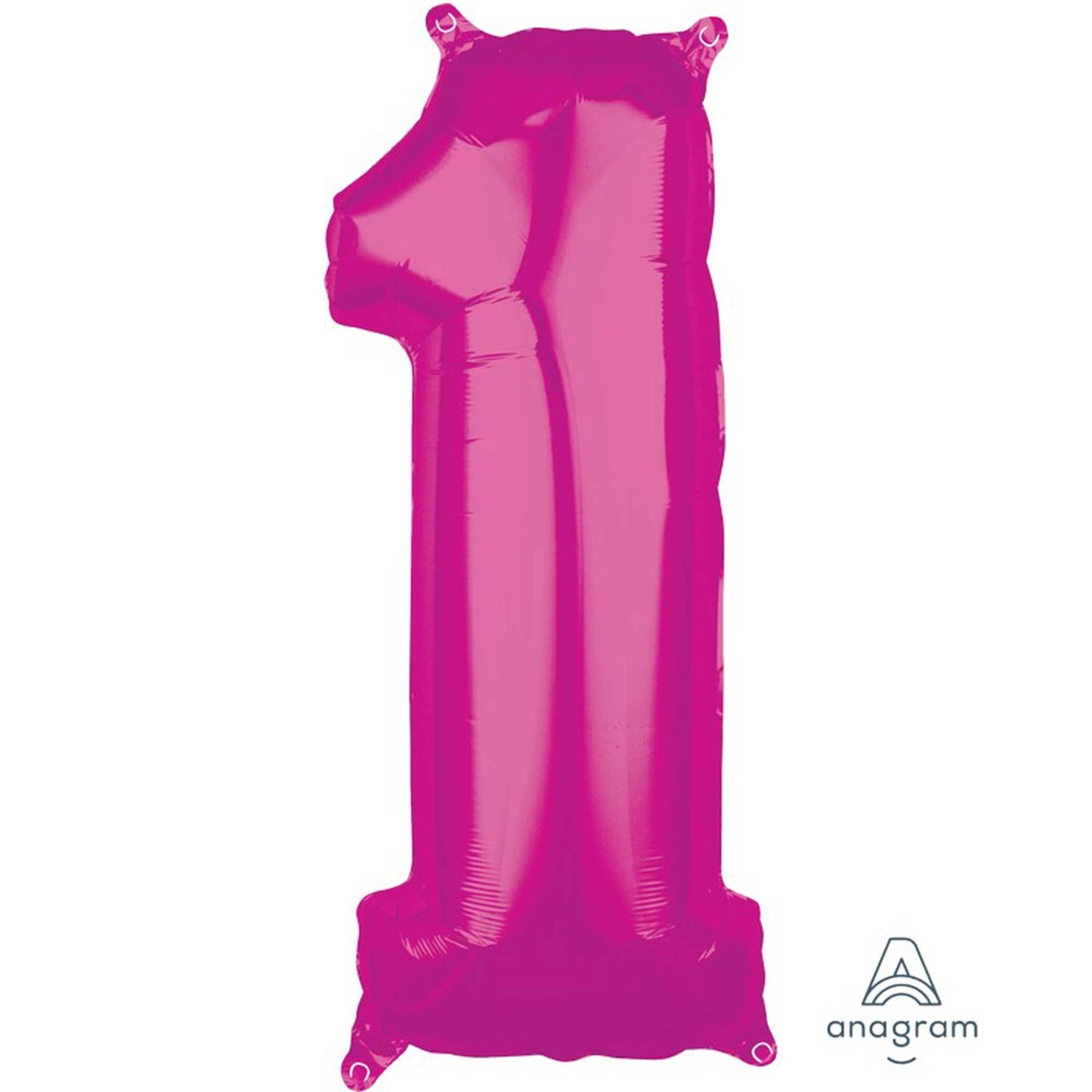 Mid-Size Shape Pink Numeral 1.