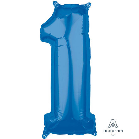 Mid-Size Shape Blue Numeral 1.