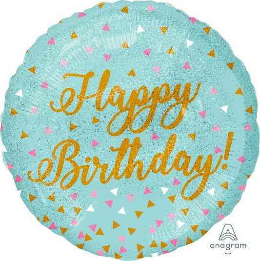 45cm Standard Holographic Woo Hoo Happy Birthday