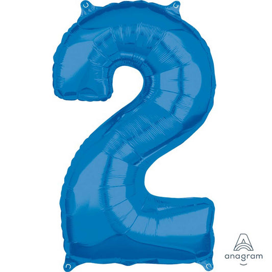 Mid-Size Shape Blue Numeral 2.