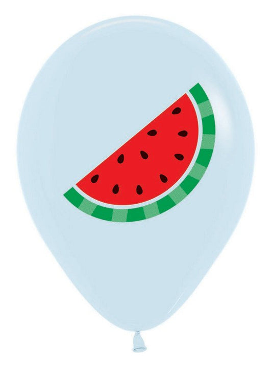 Sempertex 30cm Watermelon on Fashion White Latex Balloons, 12PK