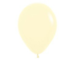 Sempertex 12cm Pastel Matte Yellow Latex Balloons 620, 50PK