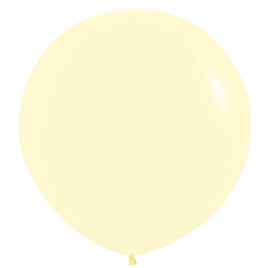Sempertex 90cm Pastel Matte Yellow Latex Balloons 620, 2PK