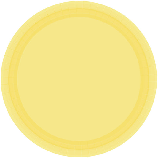 Paper Plates 17cm Round 20CT - Yellow Sunshine
