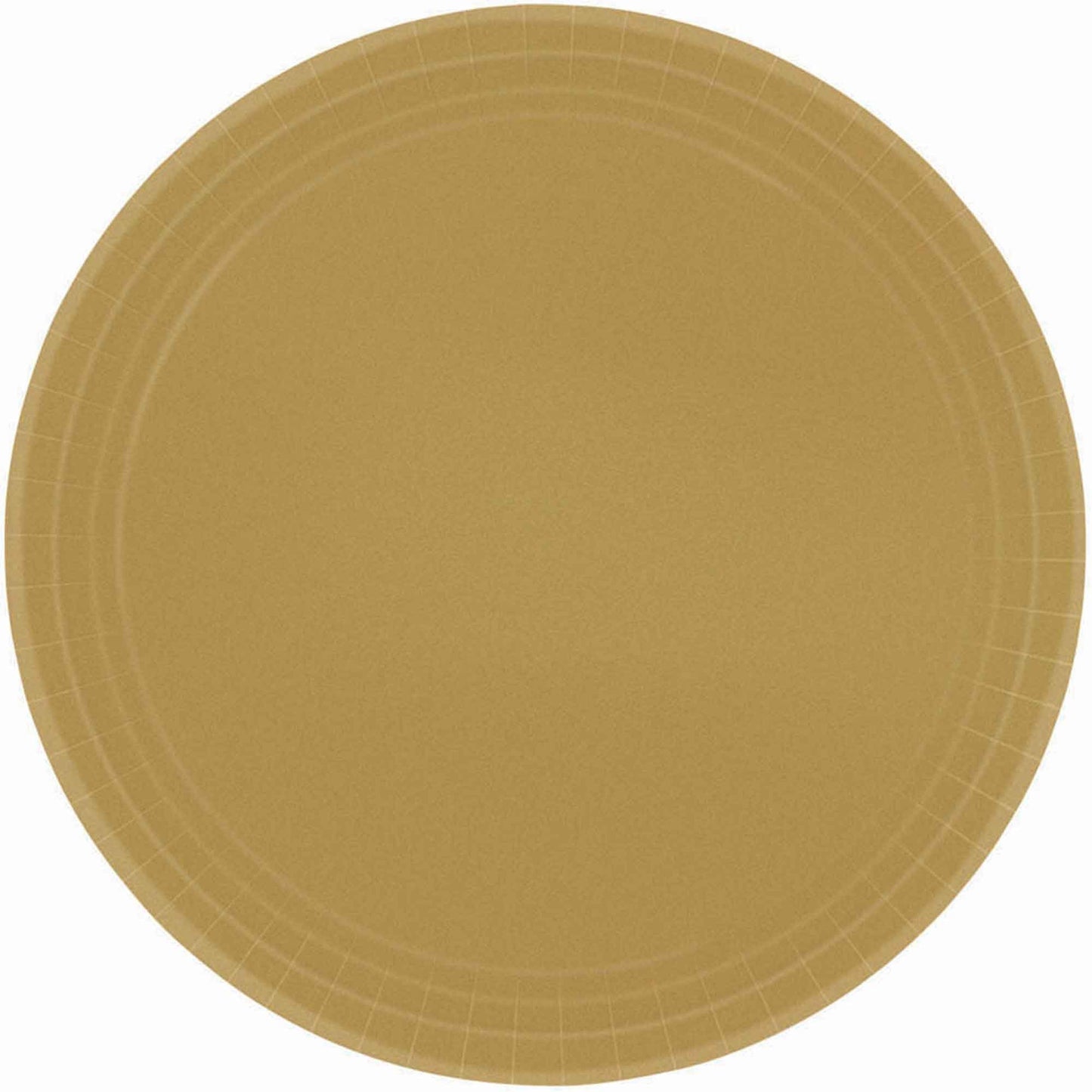Paper Plates 17cm Round 20CT - Gold