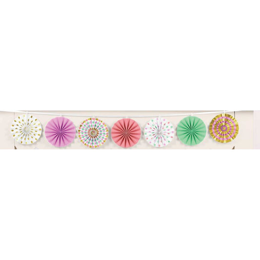 Pastel Mini Fans Garland Foil Hot Stamped Paper