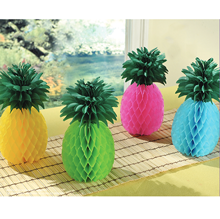 Pineapple Honeycomb Table Centrepieces Assorted Colours