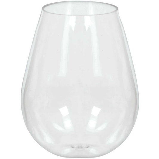 Mini Catering Stemless Wine Glasses Clear Plastic 4oz / 118ml