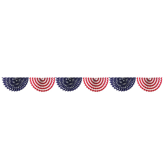 Patriotic Paper Fan Bunting Garland