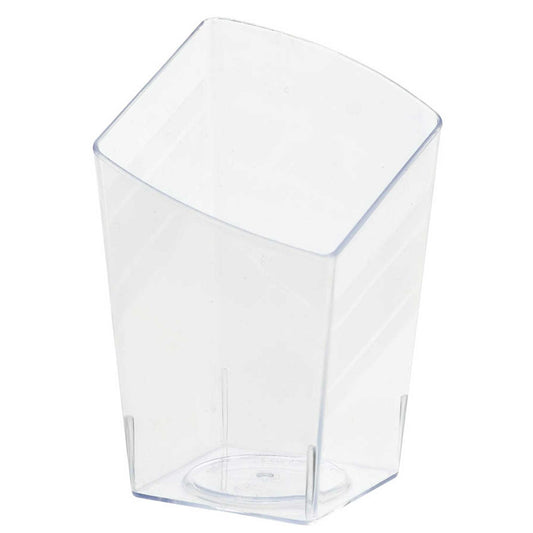Mini Catering Slanted Tumblers Clear Plastic 2.2oz/ 65ml