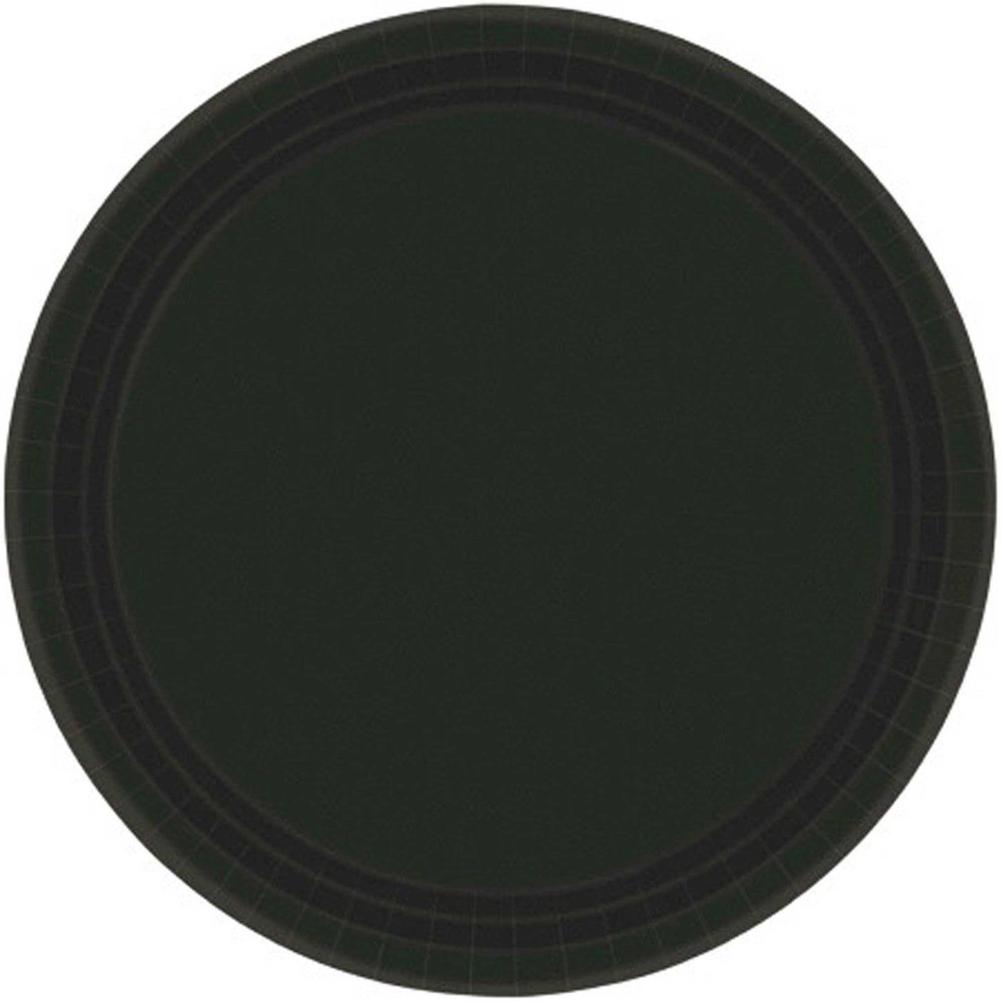 Paper Plates 23cm Round 20CT - Jet Black