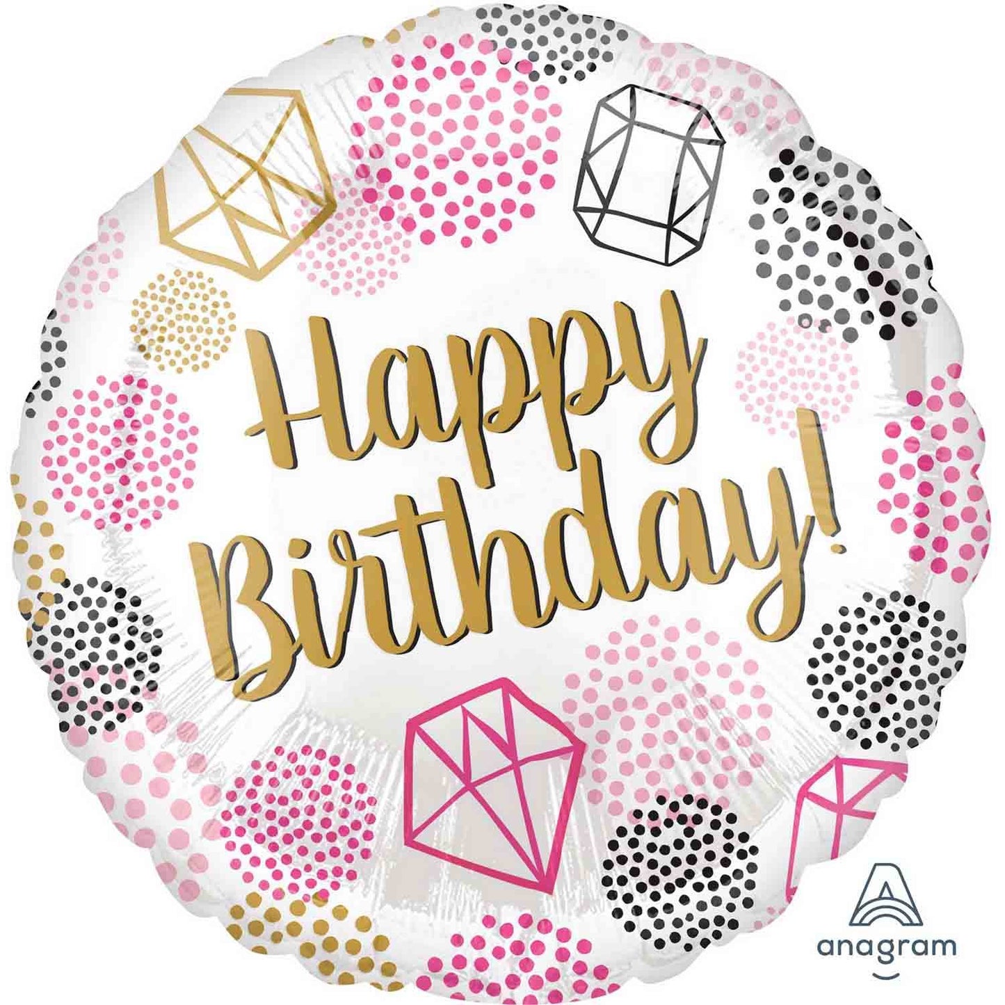 45cm Standard HX Happy Birthday Gems