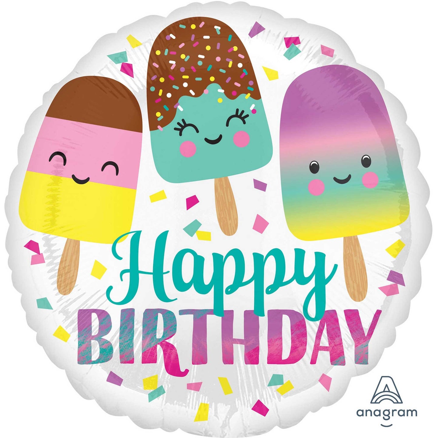 45cm Standard HX Happy Birthday Ice Cream