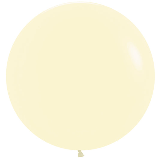 Sempertex 60cm Pastel Matte Yellow Latex Balloons 620, 3PK