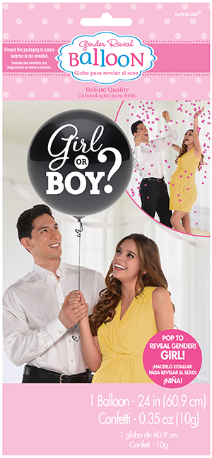 Girl Reveal He or She Girl or Boy? 60cm Latex Balloon