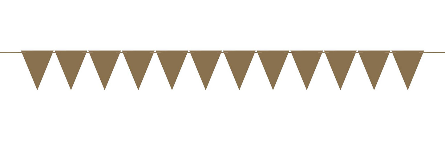 Mini Paper Pennant Banner - Gold