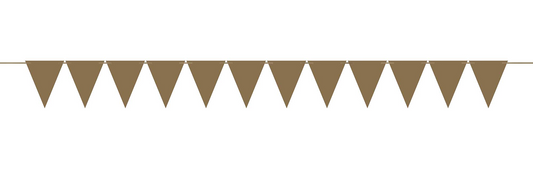Mini Paper Pennant Banner - Gold