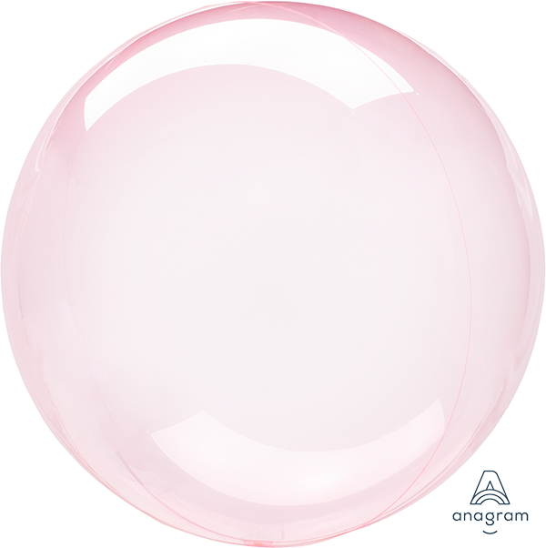 Crystal Clearz Dark Pink Round Balloon