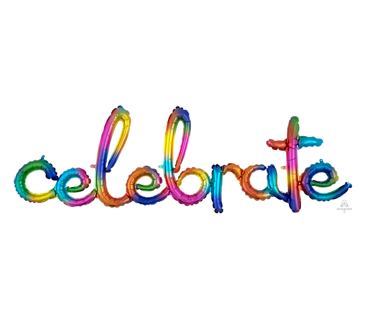 CI: Script Phrase celebrate Rainbow Splash
