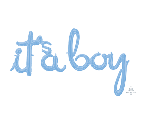 CI: Script Phrases it's a boy Pastel Blue