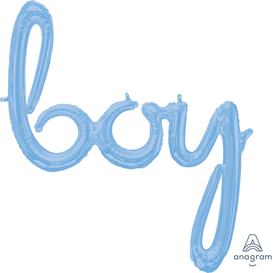 CI: Script Phrase boy Pastel Blue