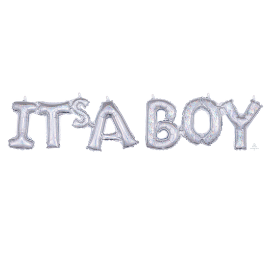 CI: Phrases IT'S A BOY Silver Holographic