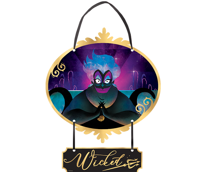 Disney Villains Mini Hanging Sign Decoration Foil Hot Stamped